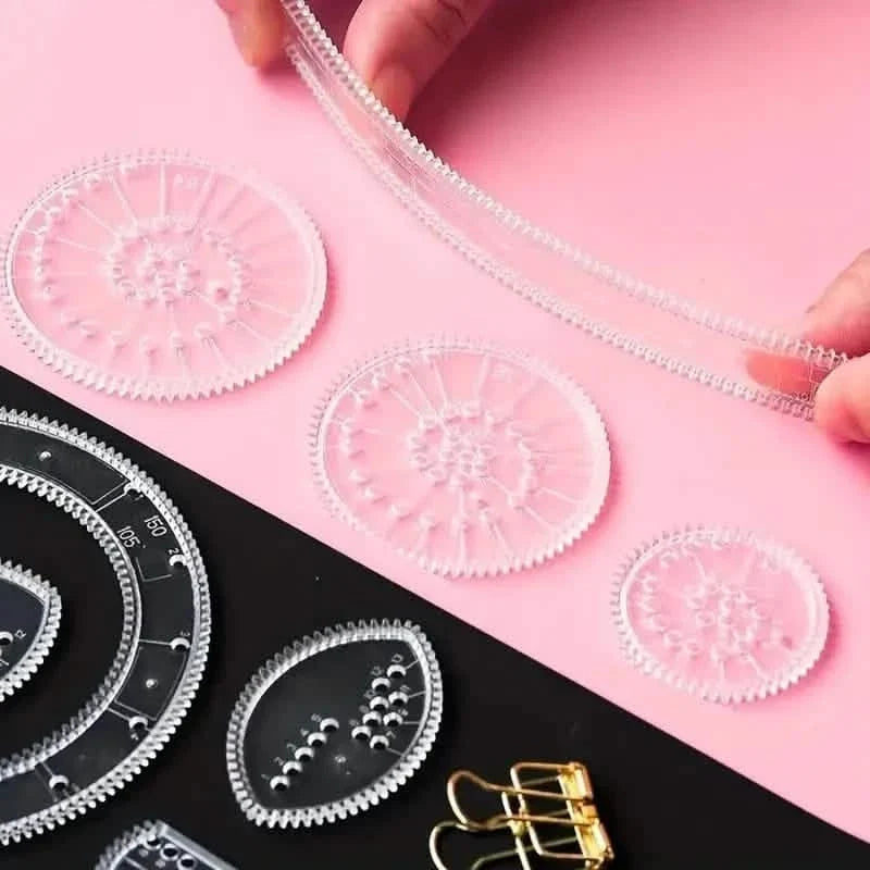 22-Pieces: Transparent Magic Template to Create Stunning Spiral Diagrams