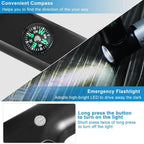 2200 mAh Powerbank with Emergency Flashlight Compass Carabiner-Shaped