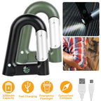 2200 mAh Powerbank with Emergency Flashlight Compass Carabiner-Shaped