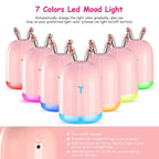 220ml Cool Mist Humidifier Ultrasonic Air Diffuser Atomizer with 7 Color