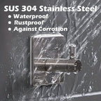 4-Pack Heavy Duty Stick Hooks – Stainless Steel, Waterproof, Wall Mount