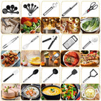 23-Piece Set: Kitchen Utensil Set Stainless Steel Nylon