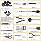 23-Piece Set: Kitchen Utensil Set Stainless Steel Nylon
