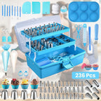 236-Pieces: Cake Decorating Kit Baking Tool with Piping Tips Couplers