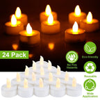 24-Piece: Flameless LED Tealight Candles