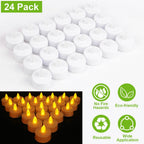 24-Piece: Flameless LED Tealight Candles