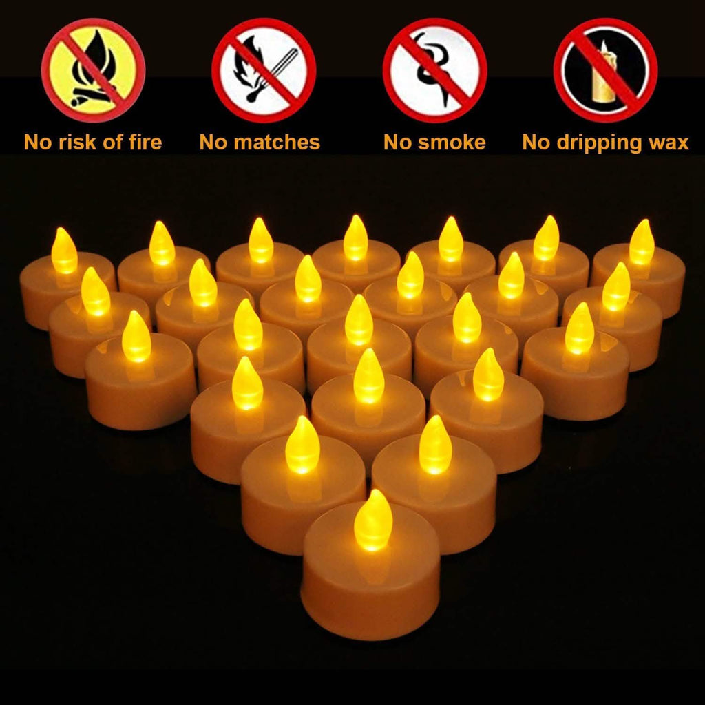 24-Piece: Flameless LED Tealight Candles