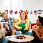 24-Pieces Set: Hanging Ornaments Ball Star Patriotic