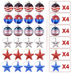 24-Pieces Set: Hanging Ornaments Ball Star Patriotic