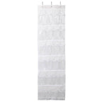 24-Pocket: Over the Door Shoes Rack Crystal Clear Organizer