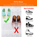 24-Pocket: Over the Door Shoes Rack Crystal Clear Organizer