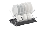 17 inch X Shaped Stainless Steel 2-Tier Dish Rack for Kitchen Counter