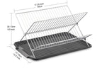 17 inch X Shaped Stainless Steel 2-Tier Dish Rack for Kitchen Counter