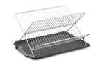 17 inch X Shaped Stainless Steel 2-Tier Dish Rack for Kitchen Counter