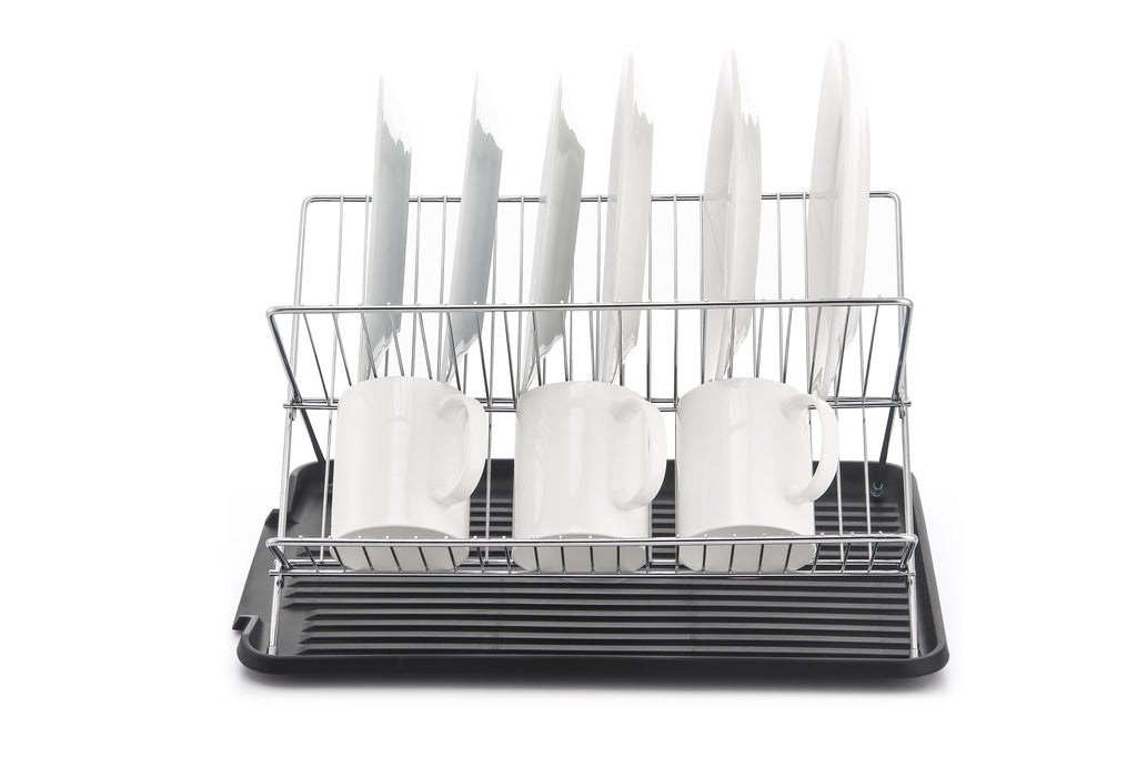17 inch X Shaped Stainless Steel 2-Tier Dish Rack for Kitchen Counter