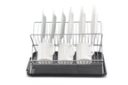 17 inch X Shaped Stainless Steel 2-Tier Dish Rack for Kitchen Counter