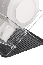 17 inch X Shaped Stainless Steel 2-Tier Dish Rack for Kitchen Counter