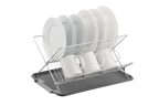 17 inch X Shaped Stainless Steel 2-Tier Dish Rack for Kitchen Counter