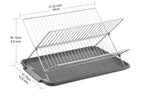 17 inch X Shaped Stainless Steel 2-Tier Dish Rack for Kitchen Counter