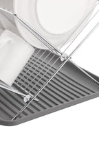 17 inch X Shaped Stainless Steel 2-Tier Dish Rack for Kitchen Counter