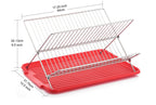 17 inch X Shaped Stainless Steel 2-Tier Dish Rack for Kitchen Counter