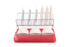 17 inch X Shaped Stainless Steel 2-Tier Dish Rack for Kitchen Counter