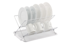 17 inch X Shaped Stainless Steel 2-Tier Dish Rack for Kitchen Counter
