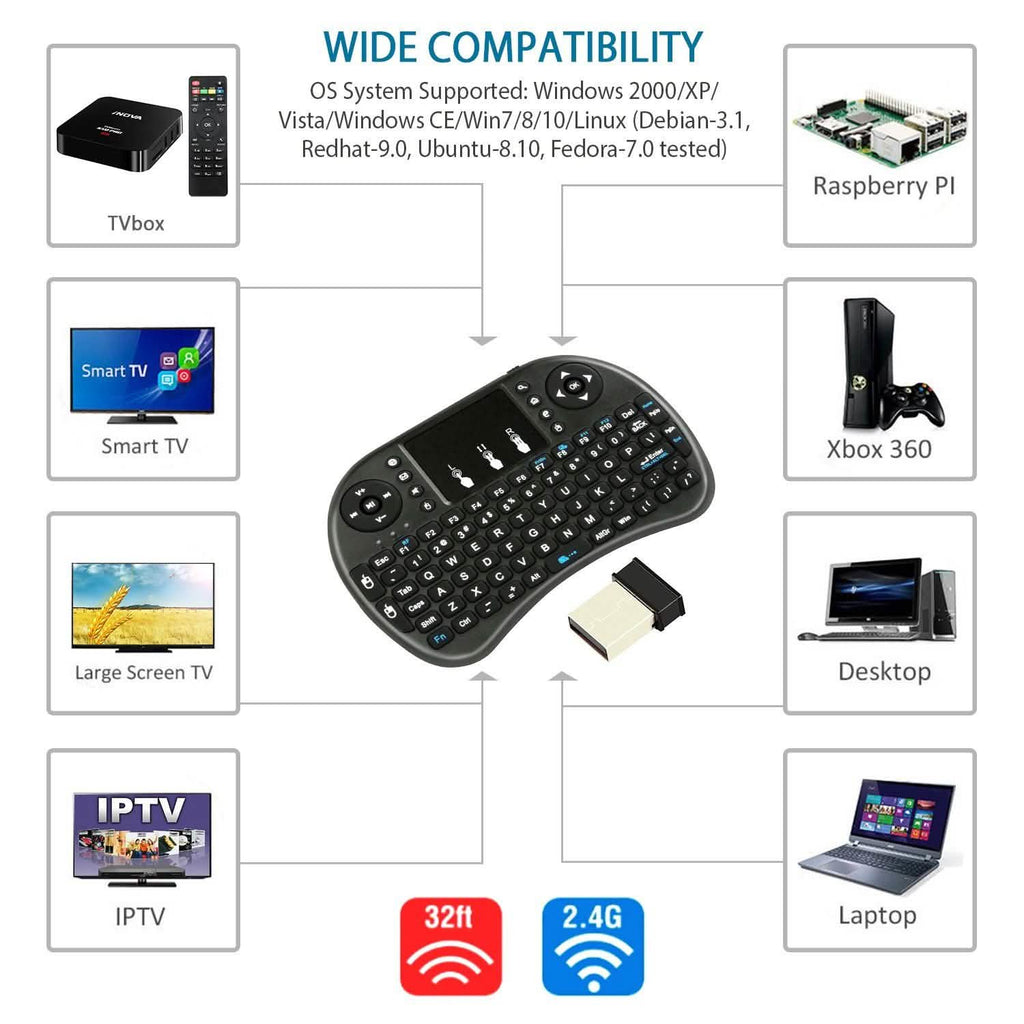 2.4G Mini Wireless Keyboard Touchpad