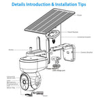 2.4G Wifi Solar Wireless 1080P Surveillance Camera with Flood Light Night Vision