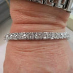 25 Ct Round Diamond Tennis Bracelet 14K Gold Lab Grown IGI Cert D-F VS