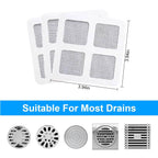 25-Pack:  3.94 x 3.94" Disposable Floor Drain Sticker Hair Catcher