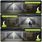 2500 Lumens 210 LED Outdoor Solar Security Light with Remote Control & Motion Sensor