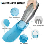 25oz Portable Dog Stainless Steel Water Dispenser Leak Proof Design