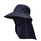 Wide Brim Sun Hat, Men's Safari Hat, 360° Sun Protection, UPF50+, Shade Hat, Insect Repellent, Mesh, Breathable, UV Protection