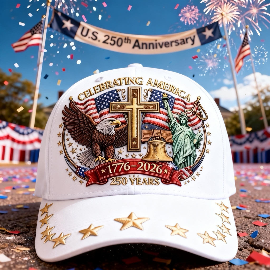 Eagle & Liberty & CrossUnited States 250th Anniversary Hat