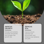 Soil conditioner. Concentrated humic acid formula, suitable for lawns and garden plants.