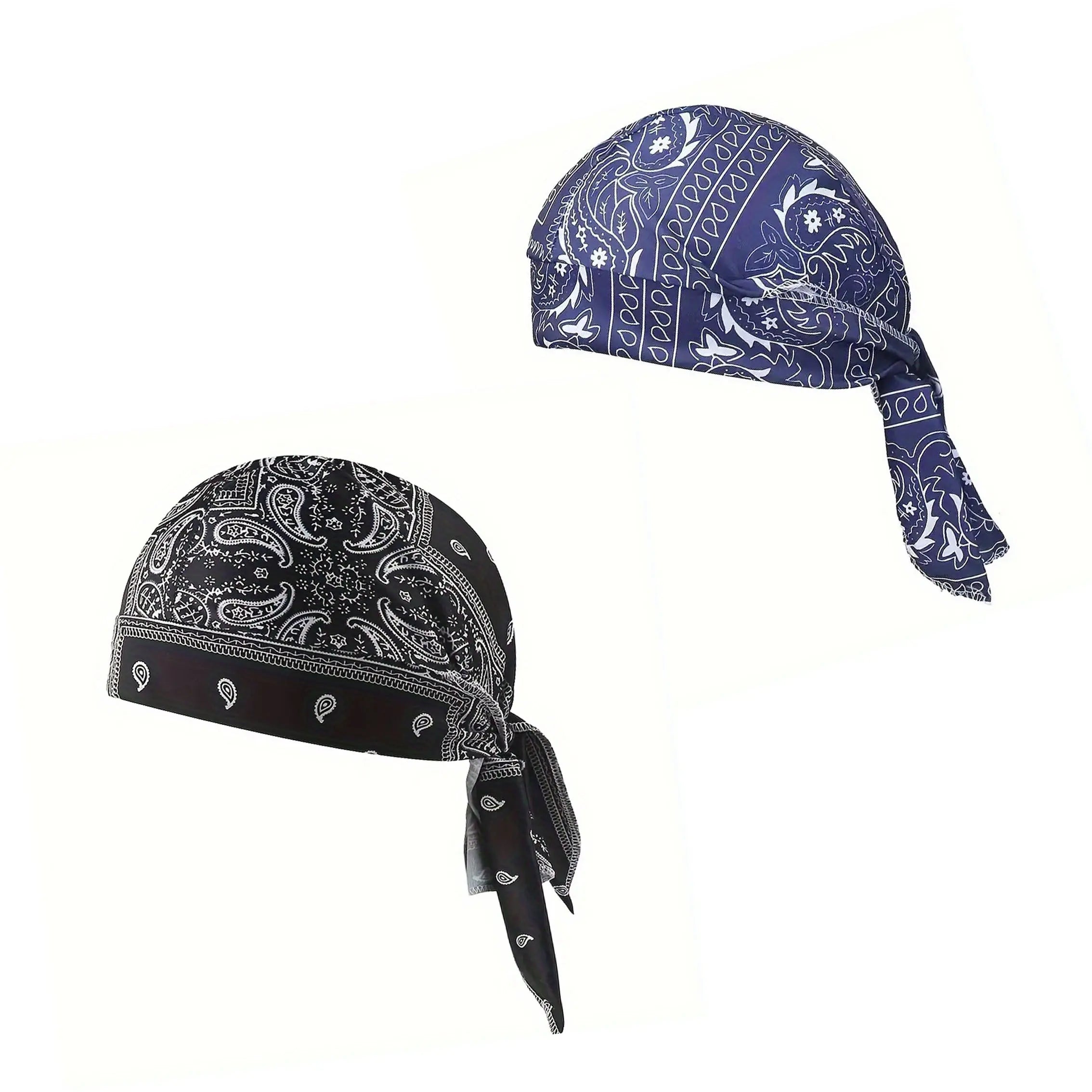 Paisley Pattern Durag Adjustable Head Wrap, Breathable Quick-Dry Helmet Liner