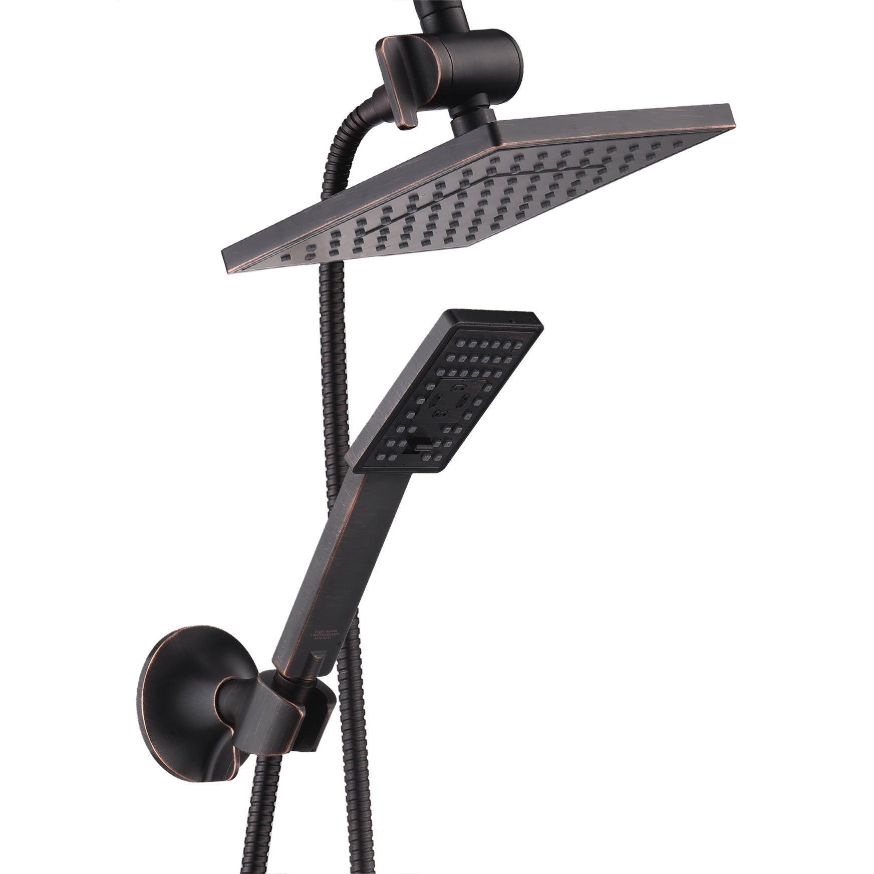 Dual Shower Head-Rain Shower Head with Handheld Shower Set, Diverter