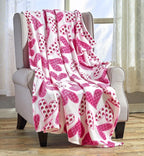 Valentine's Day Heart-Themed Throw Blanket – Ultra Plush, Soft, Cozy, and Luxurious Fleece, 50" x 60"