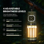 Rechargeable Tiny Mosquito Repeller 329°F Heating 30ft Protection Zone Ultra Mini with Camping Light Magnetic Design for Outdoor Camping Backpacking Patios