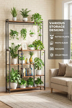 5-Tier Metal Display Shelf with LED Lights