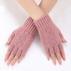 Soft Knit Fingerless Gloves for Winter