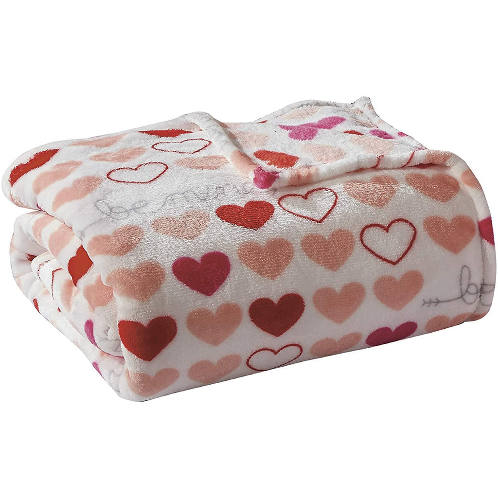 Valentine's Day Heart-Themed Throw Blanket – Ultra Plush, Soft, Cozy, and Luxurious Fleece, 50" x 60"