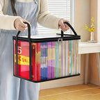 2‑Pack Heavy‑Duty Clear Plastic Storage Box with Hinged Lid