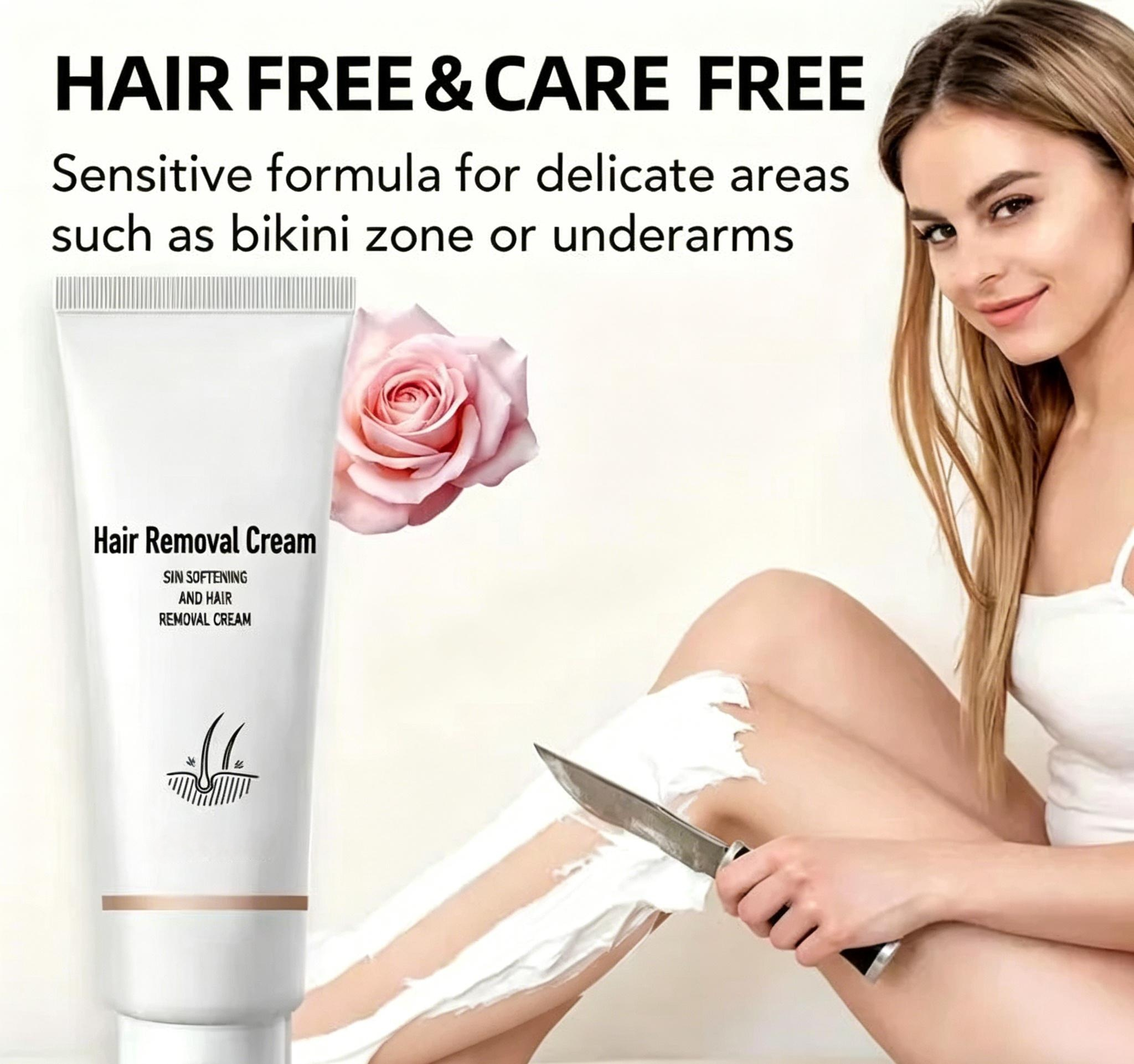 Hair Removal Cream for Women & Men – Gentle Depilatory Cream for Smooth-Looking Skin