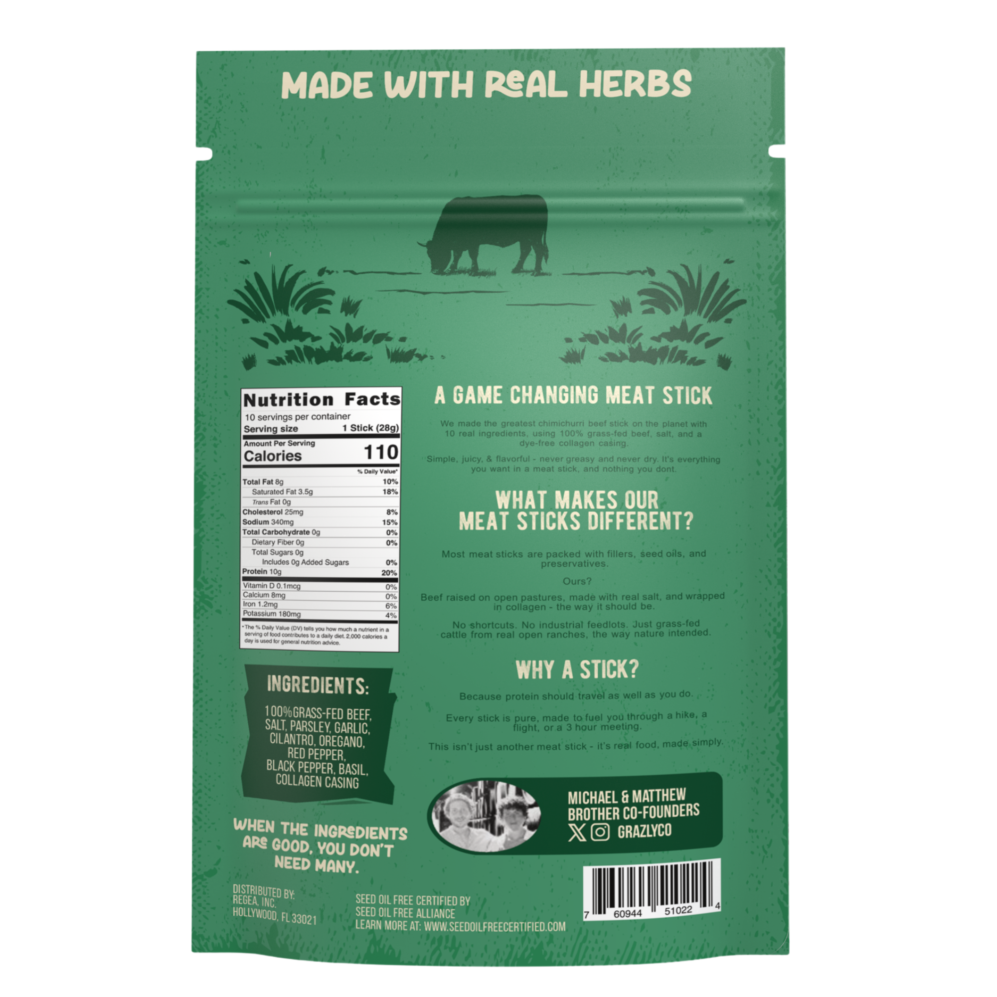 Chimichurri Beef Meat Sticks