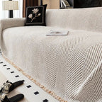 Striped Textured Sofa Cover
