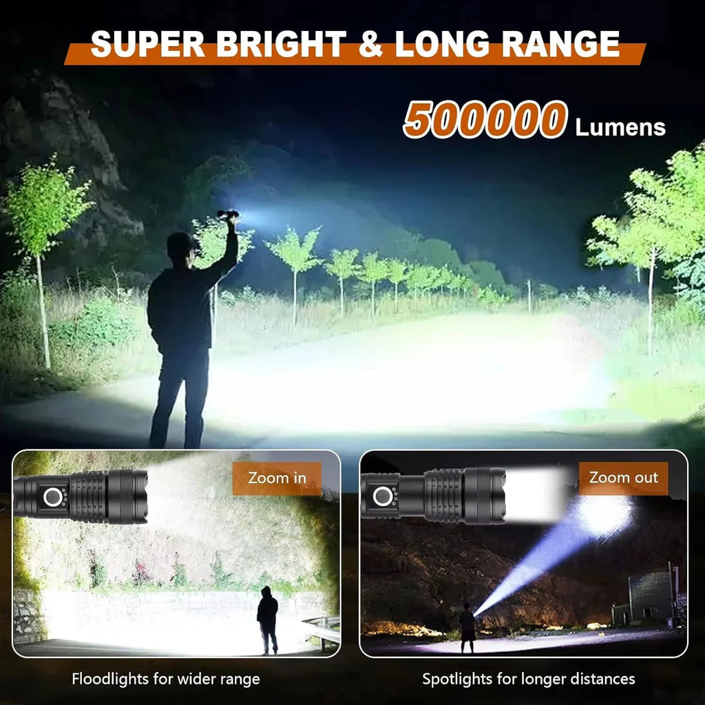 High Lumen Rechargeable Flashlight