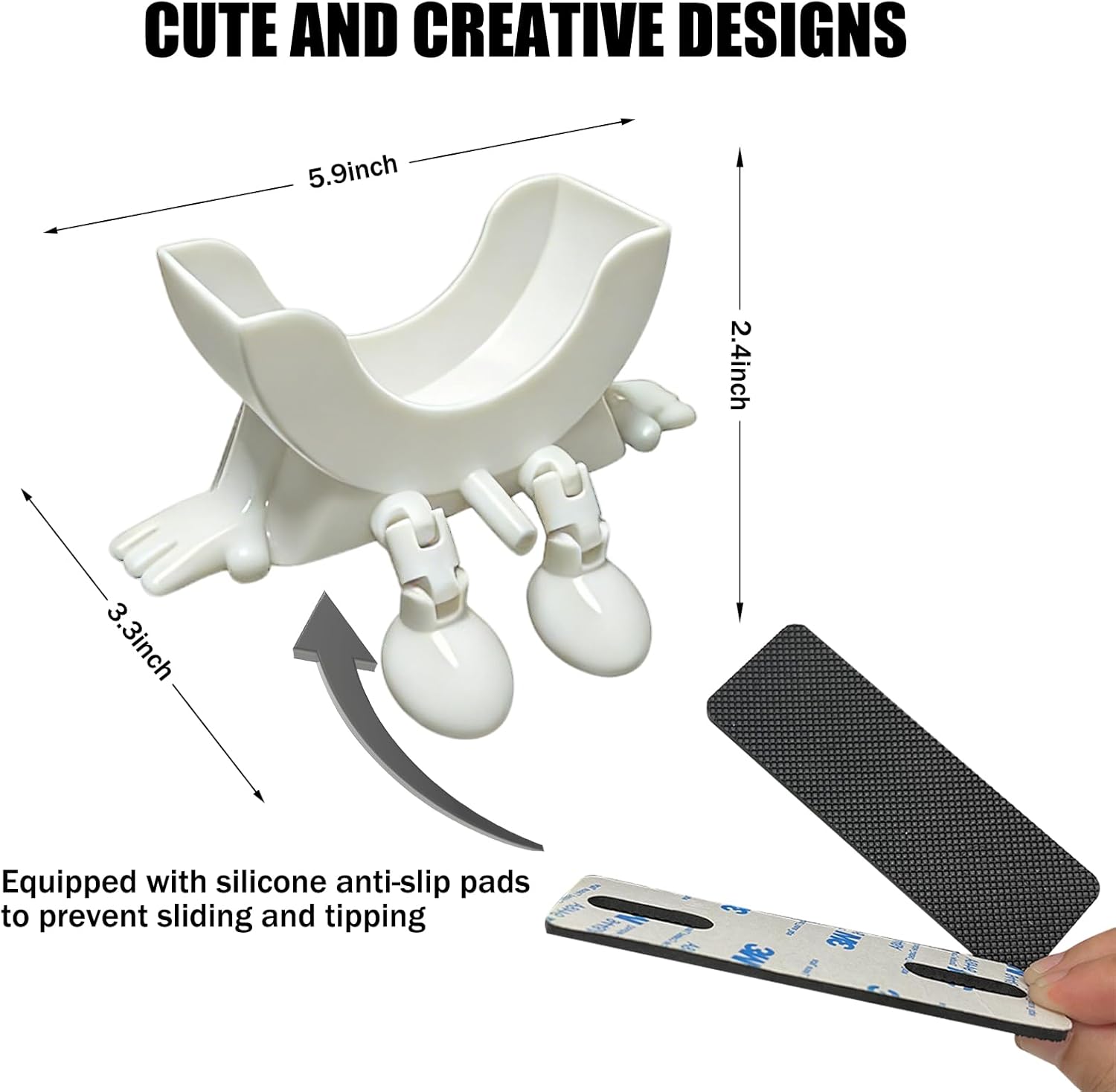 Cute Hanging Sponge Holder with Drainage,3D Printed Kitchen Funny Sponge Stand for Sink