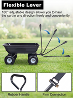 Heavy Duty Poly Garden Dump Cart – 600 lb Capacity, 10" Pneumatic Tires